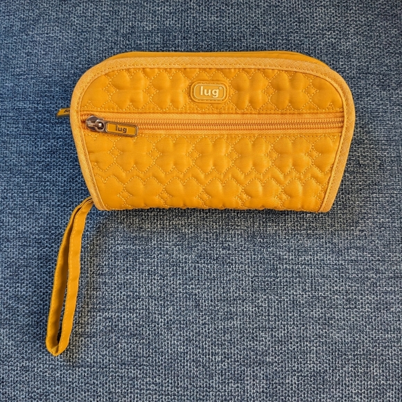 lug Bags Euc Lug Flipper In Marigold Jewelry Travel Clutch Poshmark